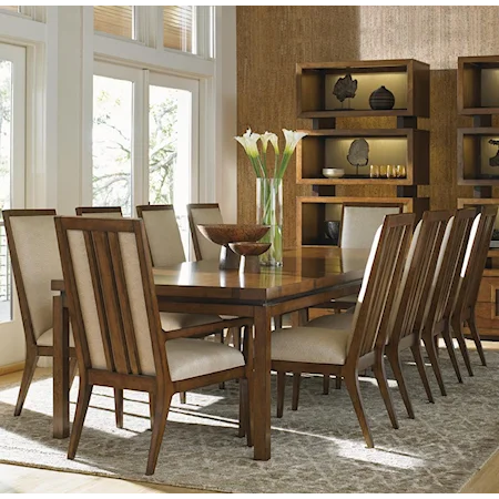 Eleven Piece Dining Set with Natori Chairs